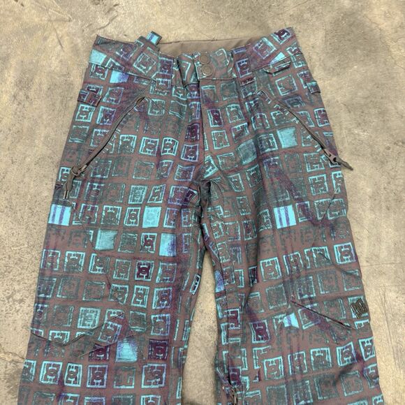 DC ACE K Snowboarding Pants Girls Size Medium Teal Purple AOP - Picture 5 of 16